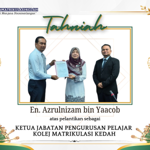 Tahniah dan Selamat Menjalankan Tugas En. Azrulnizam