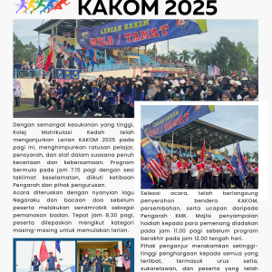 Larian KAKOM 2025 Meriah dan Penuh Semangat Kesukanan