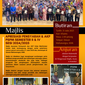 Majlis Apresiasi Pensyarah & AKP PSPM Semester II & IV Sesi 2024/2025