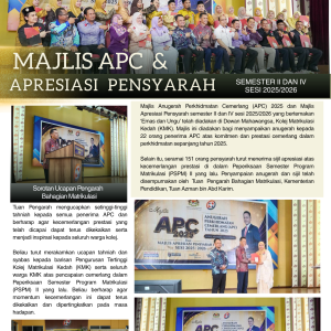 Pengarah Bahagian Matrikulasi Santuni Warga KMK dalam Majlis APC dan Apresiasi Pensyarah, PSPM II & IV Sesi 2025/2026