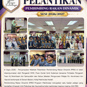 Penyampaian Watikah Pelantikan Pembimbing Rakan Dinamik (PRD)